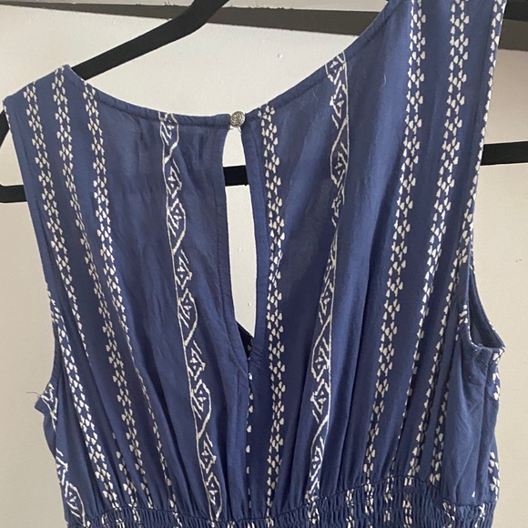 Japna Navy and White Striped Maxi Romper - Picture 4 of 5